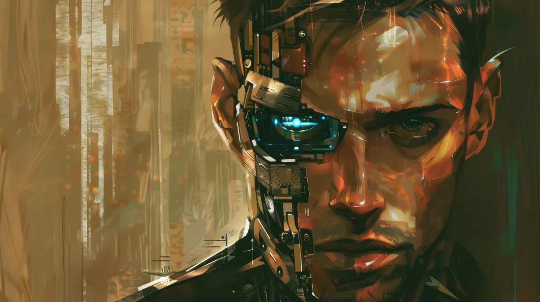 man-with-futuristic-look-eyes-robot
