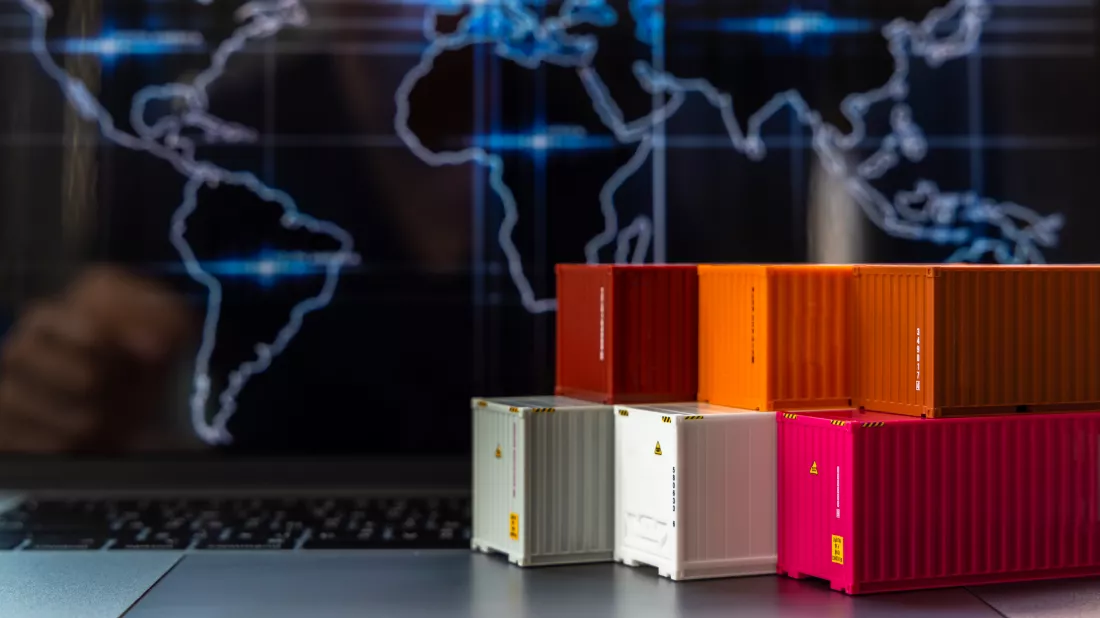 global-business-container-cargo-ship-import-export-business-logistic-company-shipping-delivery-logistics-technology-business-industrial-container-computer-laptop-notebook-selective-focus