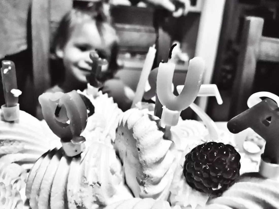 close-up-birthday-cake-with-girl-background
