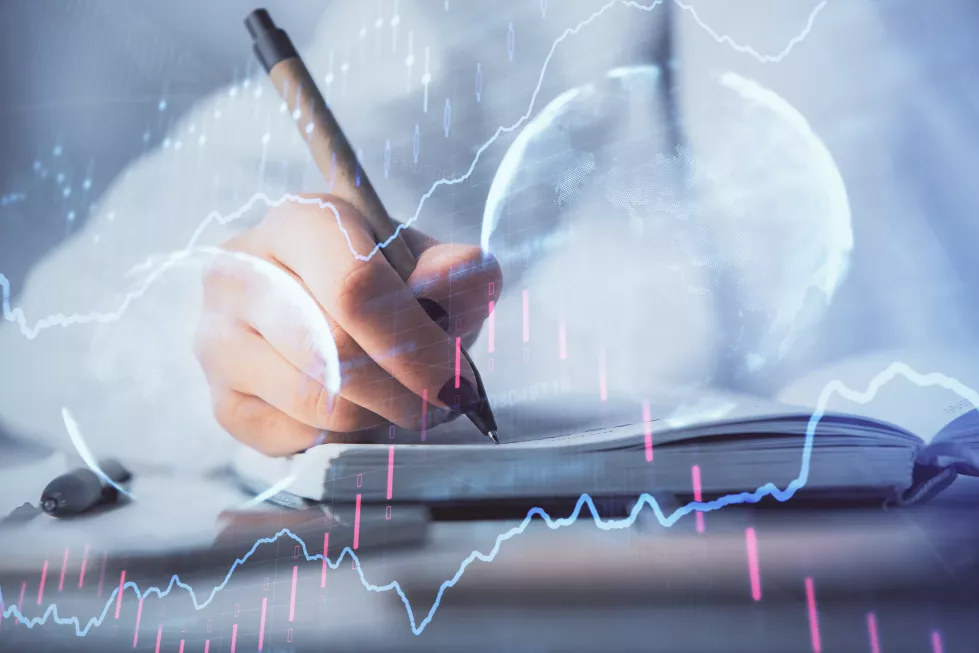 multi-exposure-woman-s-hands-making-notes-with-forex-graph-hologram-concept-stock-market-analysis-2