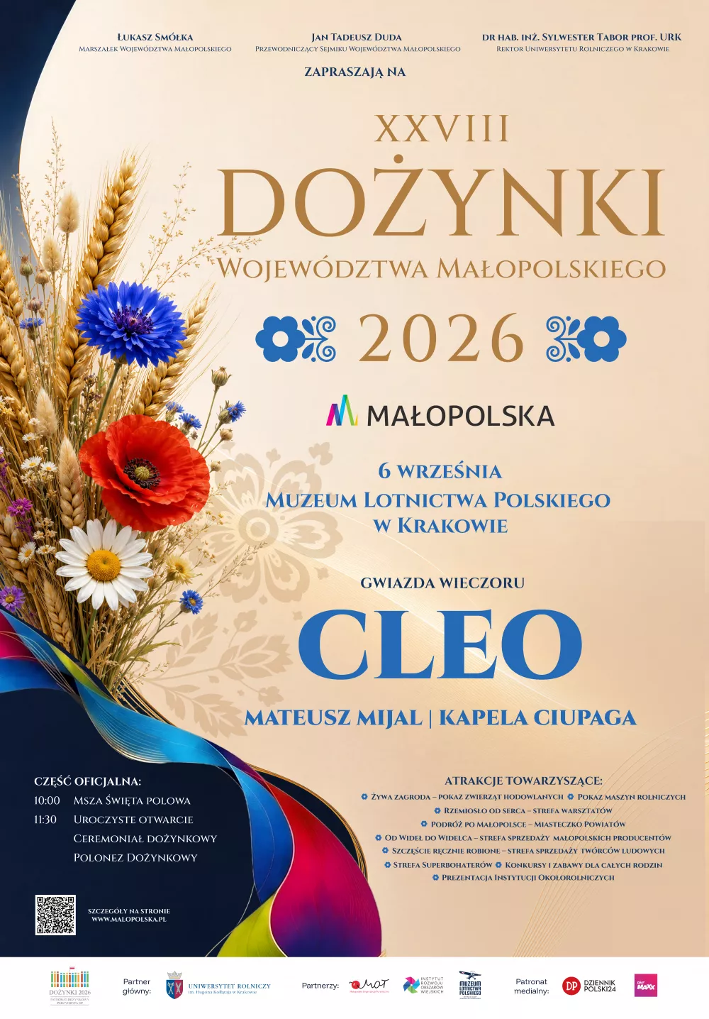 DOŻYNKI WOJEWÓDZTWA MAŁOPOLSKIEGO 2026 PLAKAT (1)