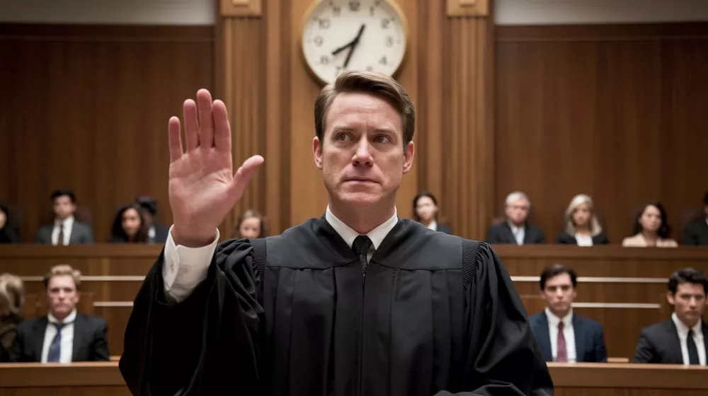 man-black-robe-is-waving-speaker